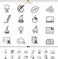 Education icons vector