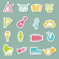 Music icons set vector