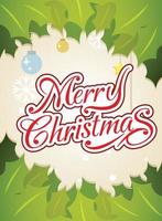 merry christmas typography background vector icon