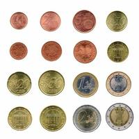 monedas de euro, unión europea foto