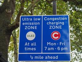 ULEZ Ultra low emission zone and C Congestion charging zone photo