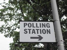 Polling station in London photo