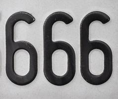 Number 666 sign photo