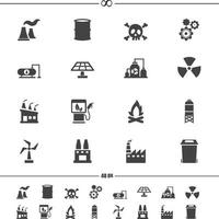 Factory icons vector