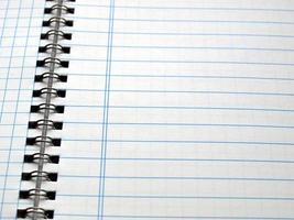 Blank notebook page photo