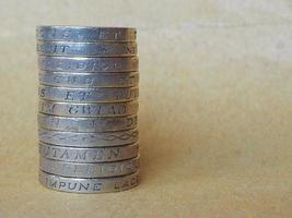 Pound coins pile photo