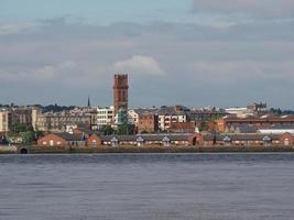 Vista de Birkenhead en Liverpool. foto
