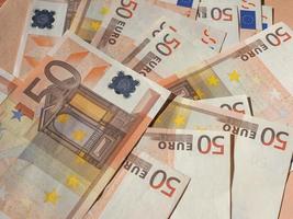 cincuenta billetes de euro foto