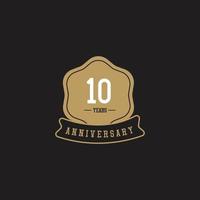 10 Years Anniversary Celebration Vector Template Design Illustration