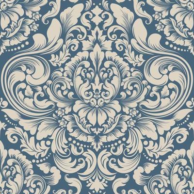 Vintage Damask Seamless Pattern Background