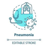 Pneumonia concept icon vector