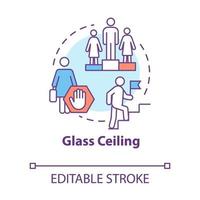 Glass ceiling concept icon vector