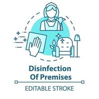 Disinfection of premises concept icon vector