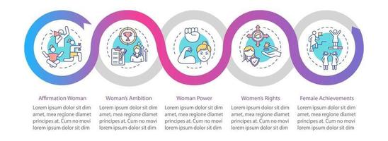 Feminism vector infographic template