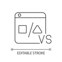 Comparison platforms linear icon vector