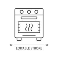 Bake in oven linear icon vector