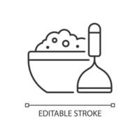 Mash potato linear icon vector