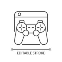 Game platforms linear icon vector