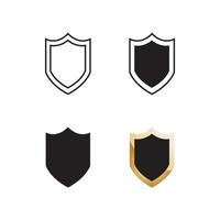 escudo o insignias símbolos conjunto de iconos vector