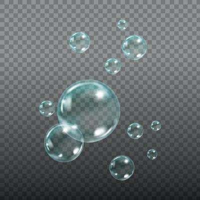 Vector illustration of soap bubbles.