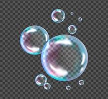 Vector illustration of soap bubbles.