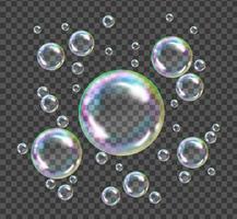 Vector illustration of soap bubbles.