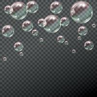 Vector illustration of soap bubbles.