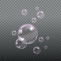 Vector illustration of soap bubbles.