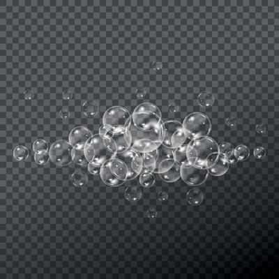 Vector illustration of soap bubbles.