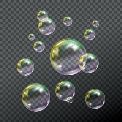 Vector illustration of soap bubbles.