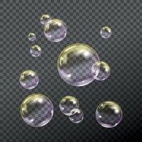 Vector illustration of soap bubbles.