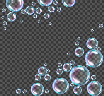 Vector illustration of soap bubbles.