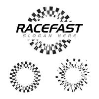 Race flag icon, simple design illustration