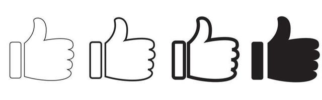 Thumbs up and down flat icon. Like icons. Hands icon. Like icons vector