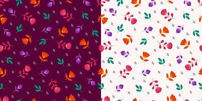 Beautiful colorful leaves seamless pattern vector