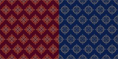Simple geometric batik seamless pattern vector