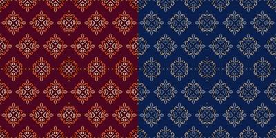 Simple geometric batik seamless pattern vector