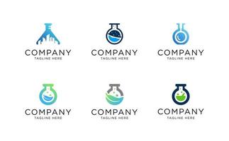 Laboratorium bottle logo collection template