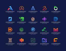 Monogram logo Alphabet and initial logo collection vector