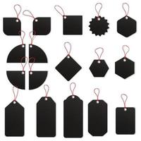 Realistic textured sell tags with ropes Vector