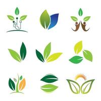 imagenes de logo de hoja vector