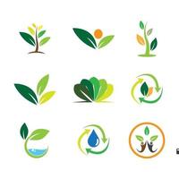 Leaf logo images vector