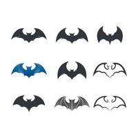 Bat images logo design vector