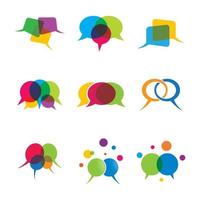 Speech bubble logo images vector