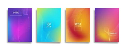 bright gradient color abstract line pattern modern background cover vector