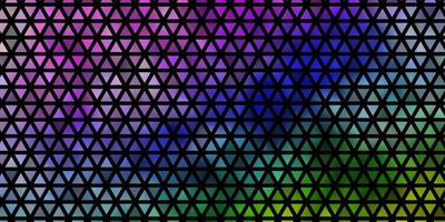 Light Multicolor vector template with crystals, triangles.