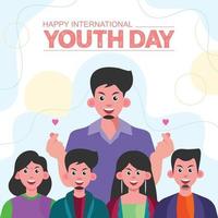 Youngers celebrate the youth day vector