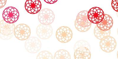 Light Red vector template with circles.