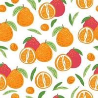 Retro seamless pattern with orange pattern. Summer texture. vector