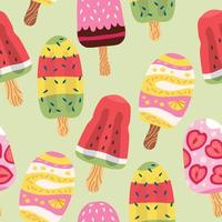 Vintage berry ice cream pattern, great design for any purposes. vector